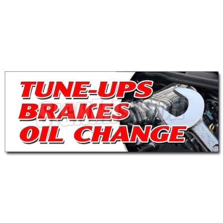 TUNE UPS BRAKES OIL CHANGE DECAL Sticker Cars A/c Brake Muffler Tire Tech